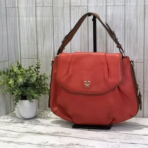 MCM Orange Leather Bag